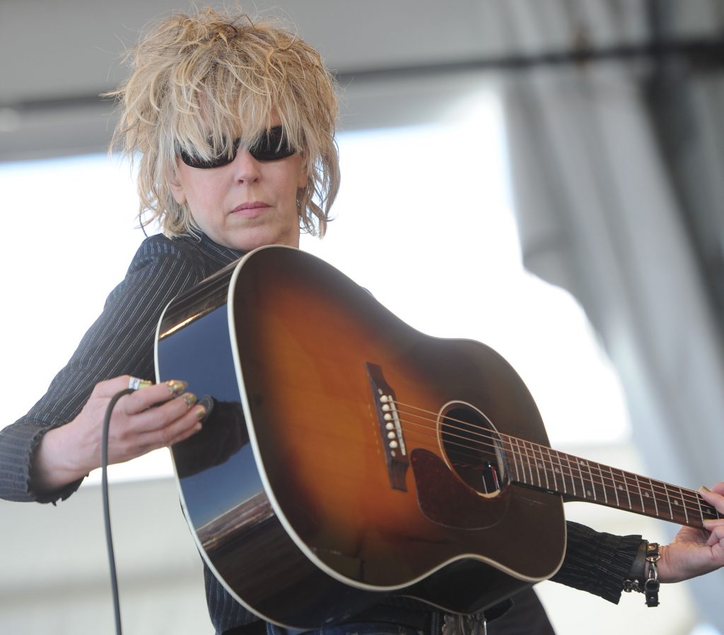 NEW ORLEANS, LA - MAY 05: Lucinda Williams performs during the 2011 New Orleans Jazz & Heritage Festival - Day 4 presented by Shell at The Fair Grounds Race Course on May 5, 2011 in New Orleans, Louisiana. (Photo by Rick Diamond/Getty Images)